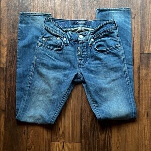 Rock & Republic Low-Rise Blue Straight Jeans